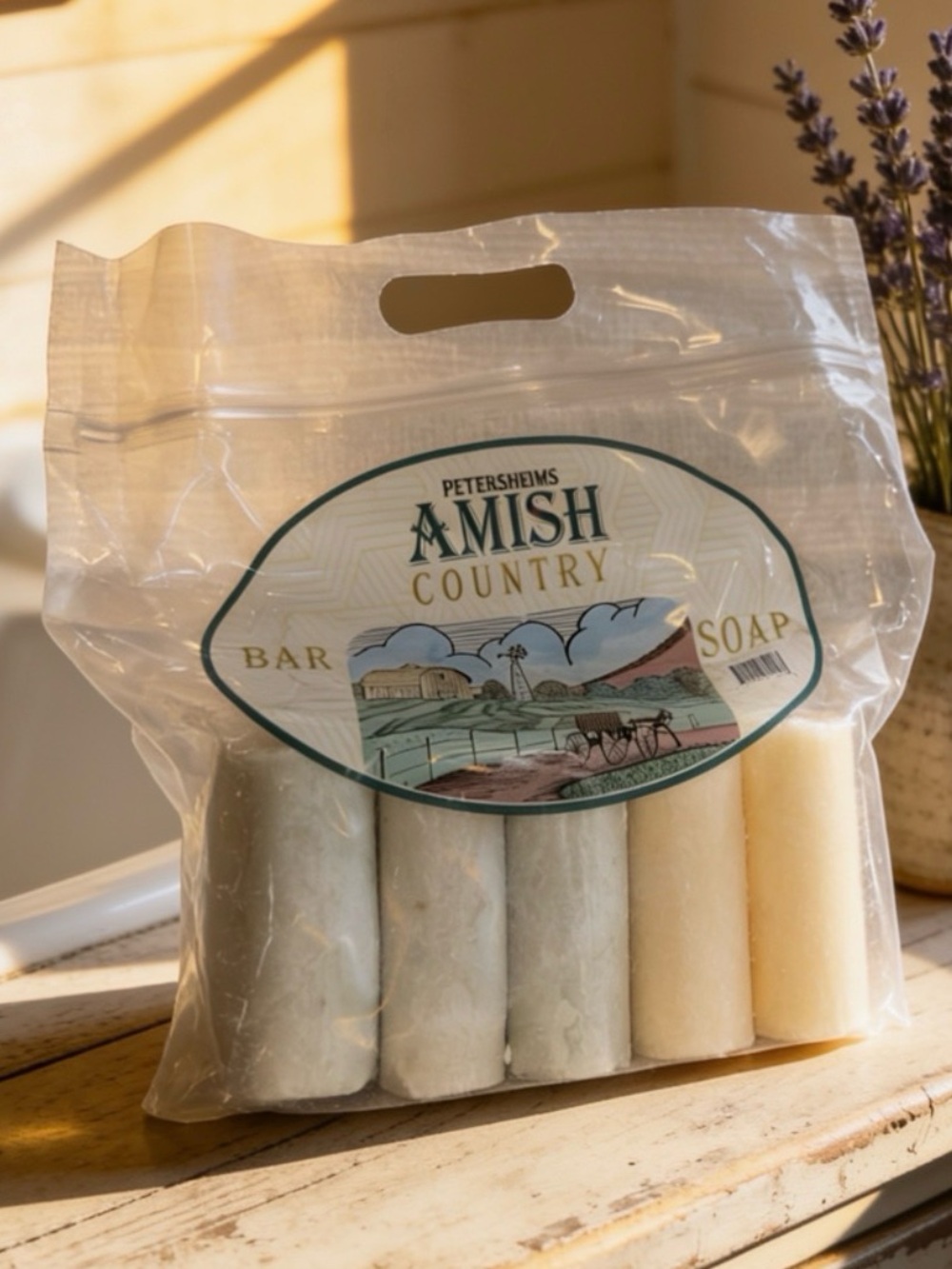 Petersheims Amish Country Bar Soap Multipack Assorted Colors Body & Hands 5 Bars
